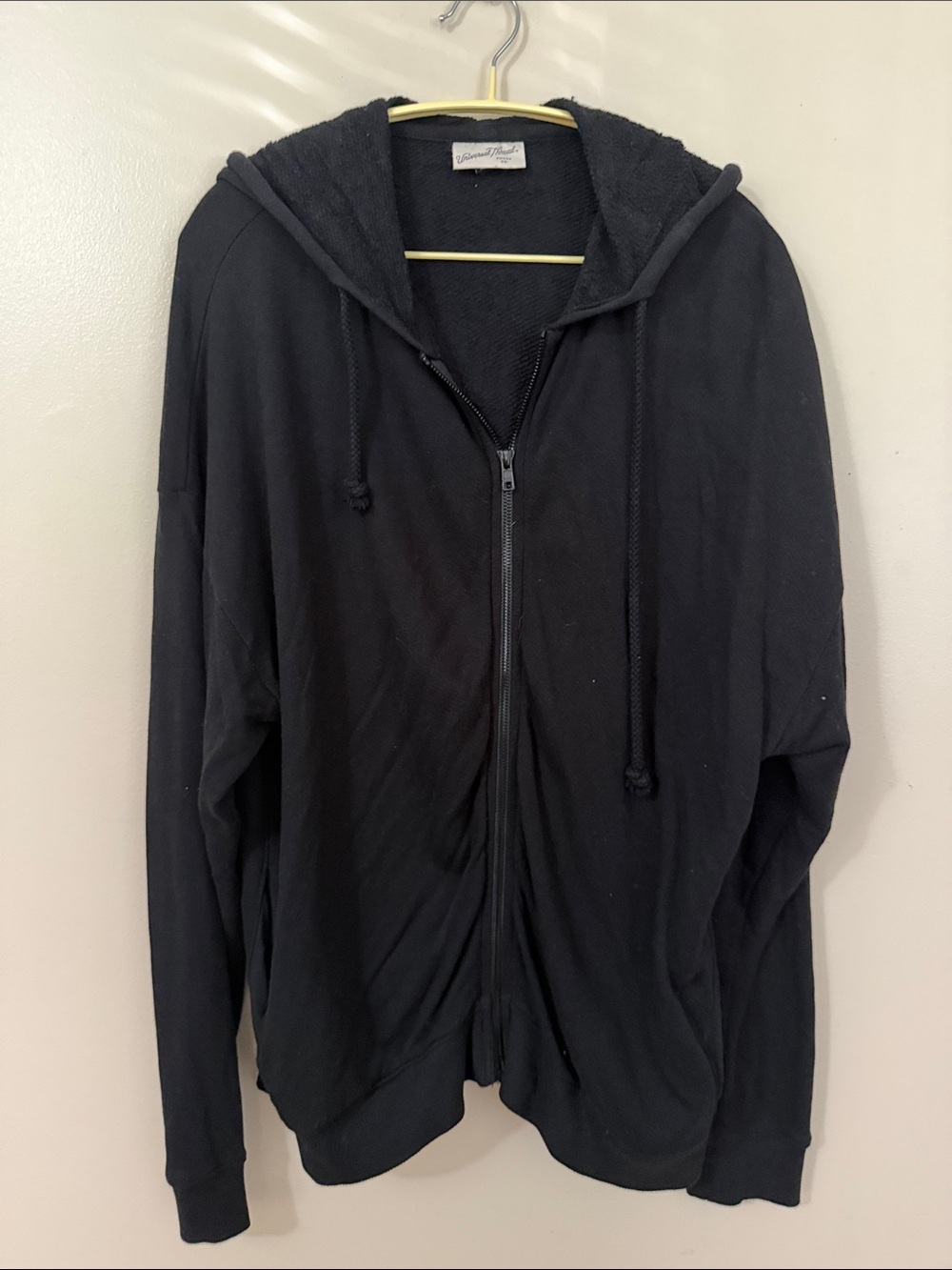 Universal Thread Black Zip-Up Hooded Sweater
